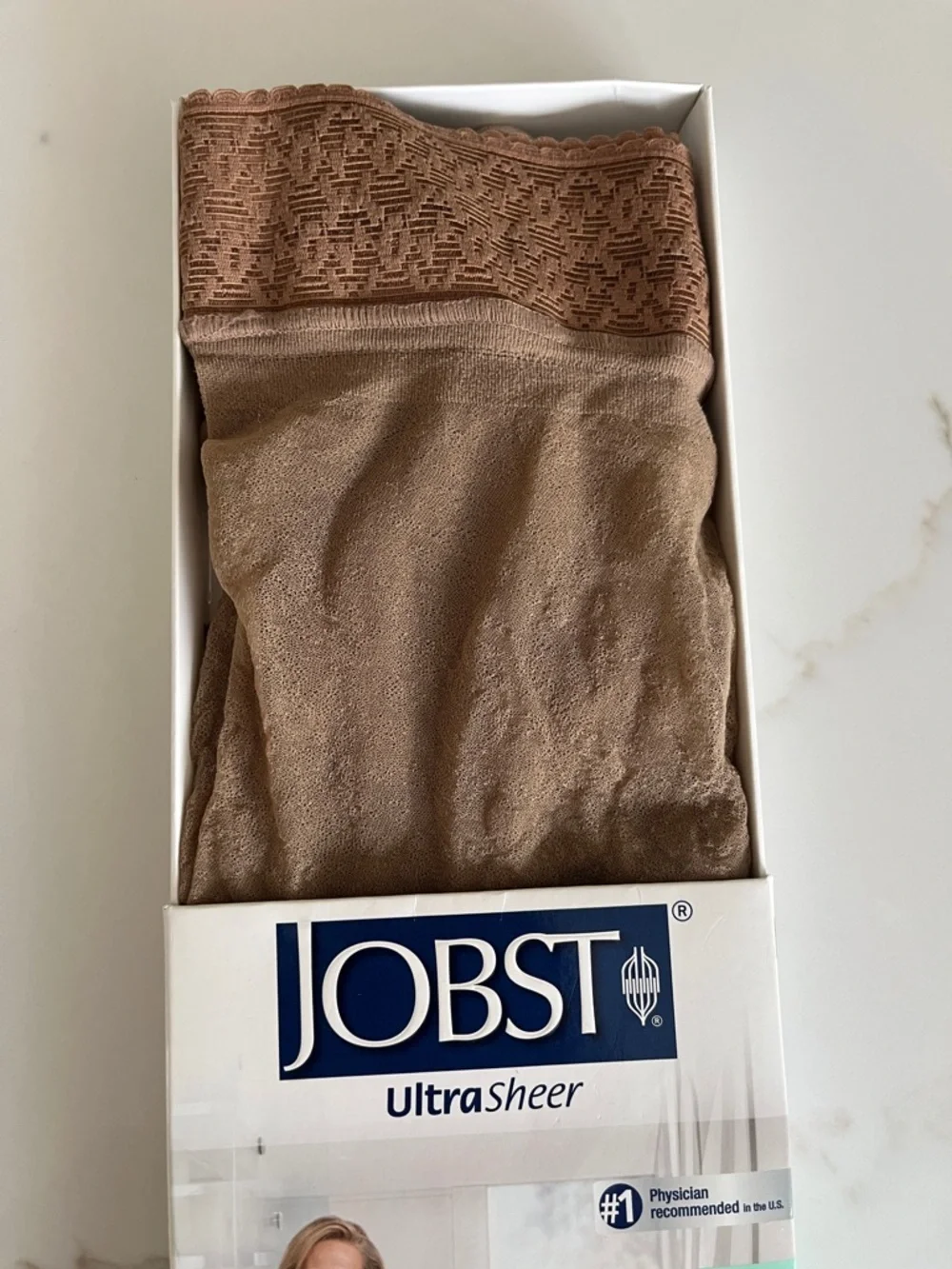 JOBST UltraSheer Support Compression Stockings - Thigh High Silky Beige Medium